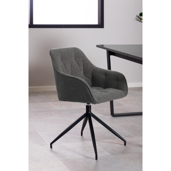 Krzesło Brooke obrotowe antracytowe Monza - ACTONA